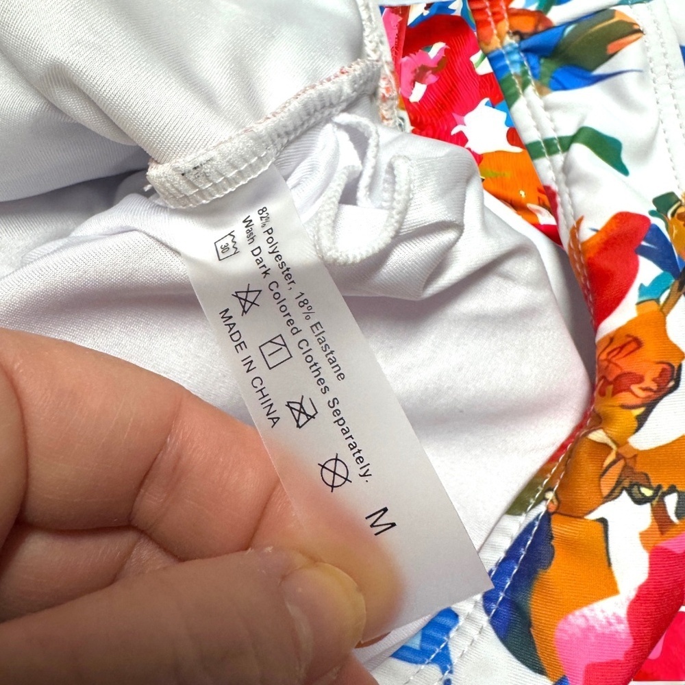 Colorful Floral Swimdress Medium NWOT Tummy Control One Piece Swimwear - Picture 5 of 12